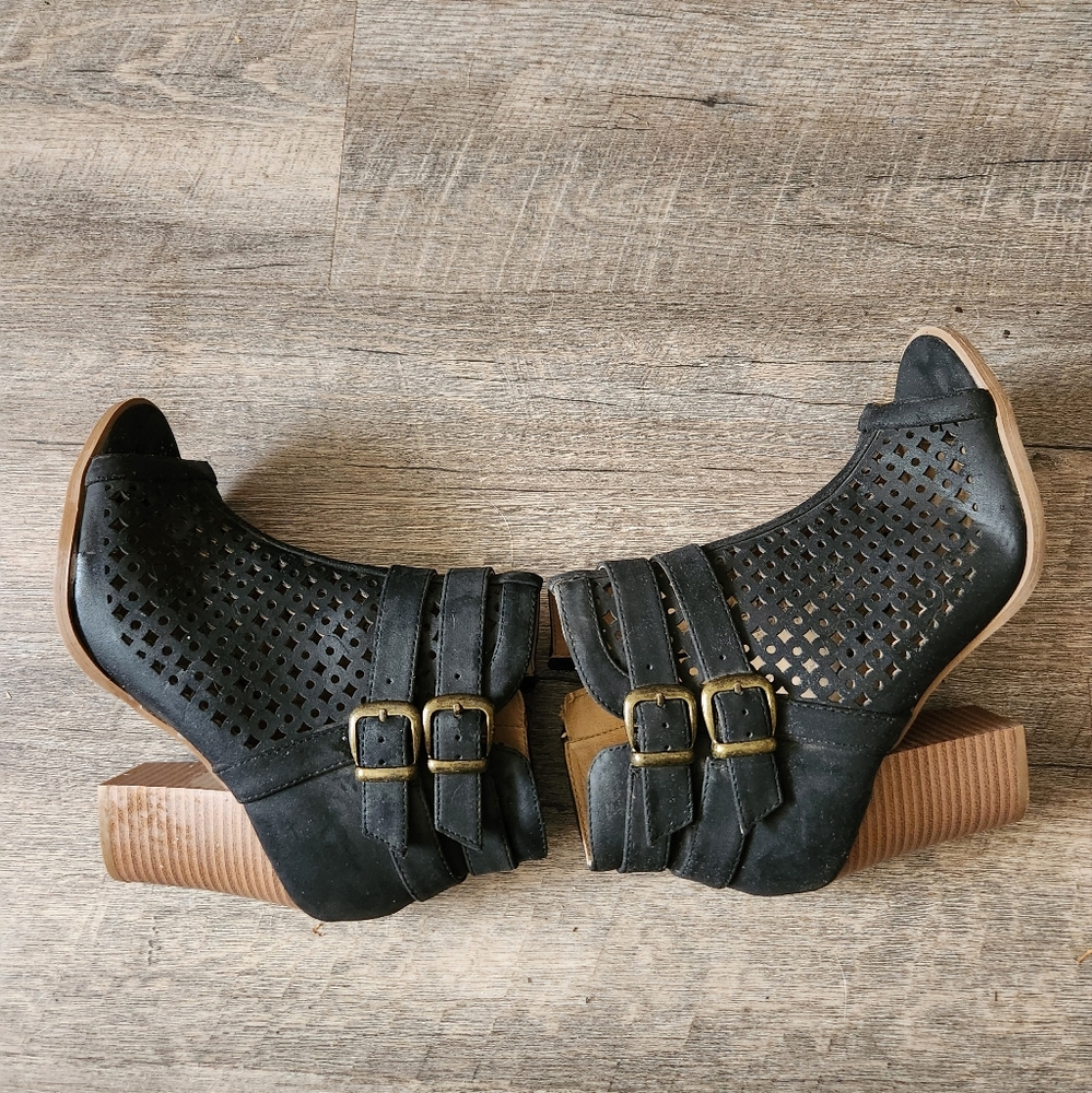 Brash Open Toed Ankle Booties Size 6.5